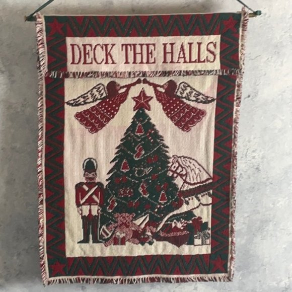 Vintage 96 Deck the Halls Tapestry - Picture 2 of 10